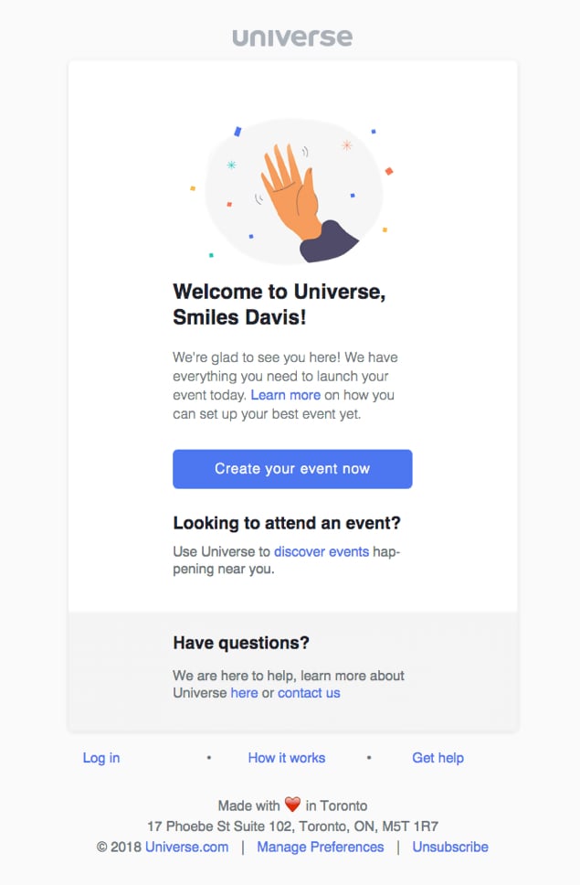 Welcome Onboarding Email Marketing Drip Example Sample